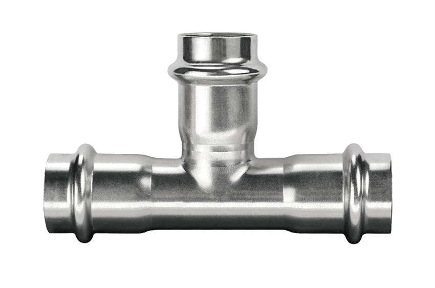 不銹鋼雙卡壓等徑三通